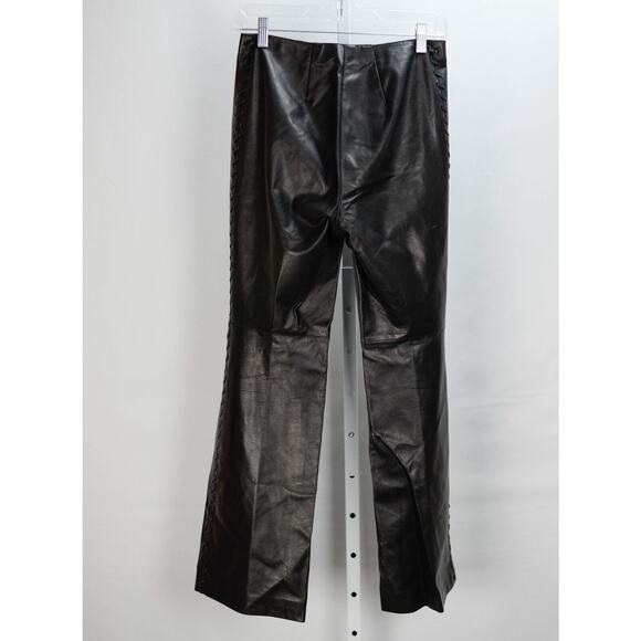 Santacroce Leather Pants IT 44, US S 2/4 Leather Laced Legs Retail $1295 - Picture 4 of 7